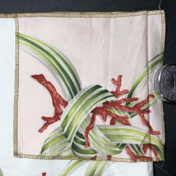 Seaside Frolic Fabric Beacon Hill in Pink Lily Remnant Rare Discontinued - Picture 8 of 12